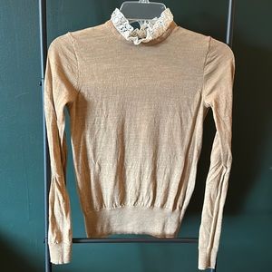 JCrew Ruffle Neck Sweater
